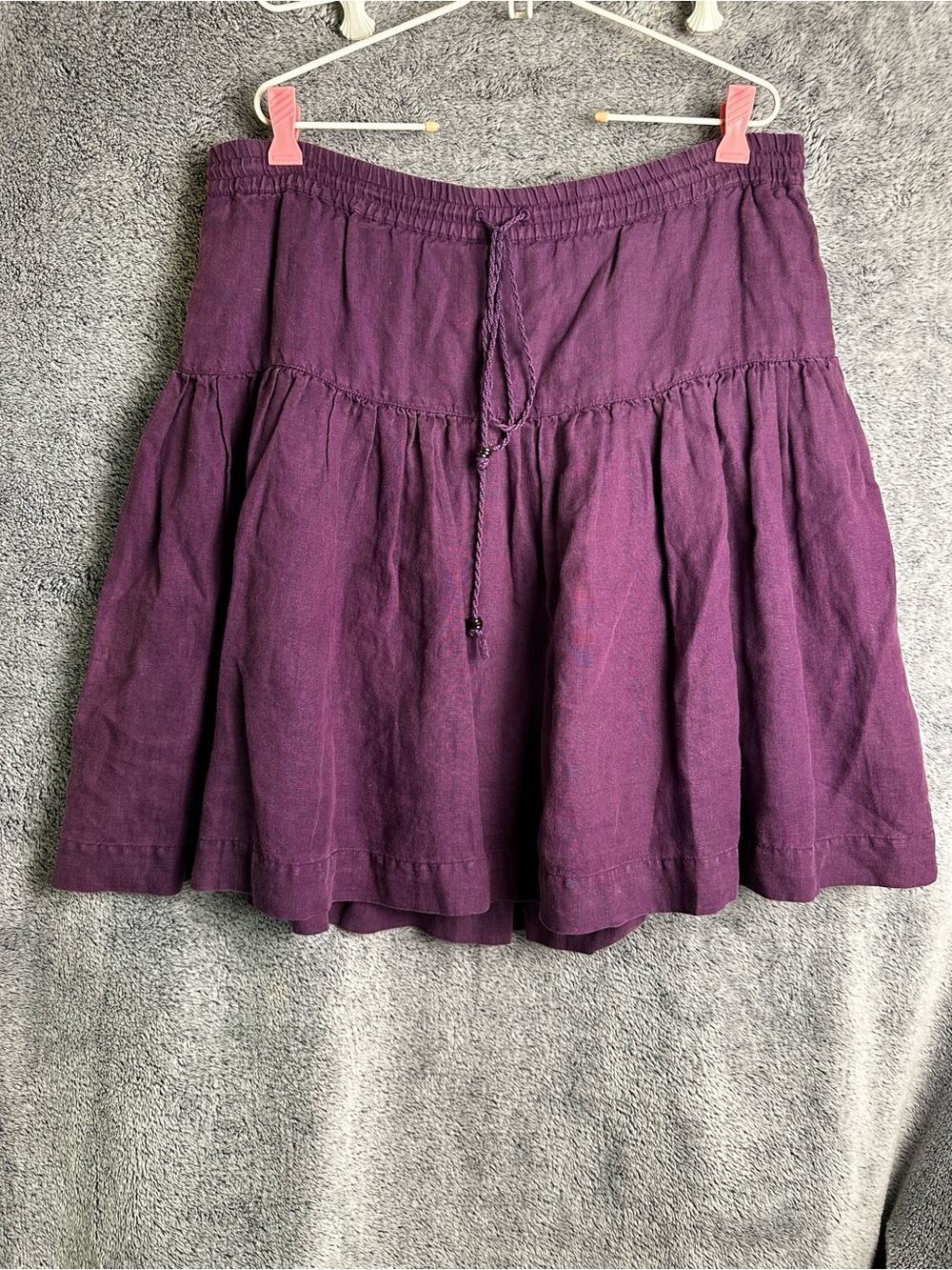 Vintage GAP Purple Tiered Drawstring Skirt - Women